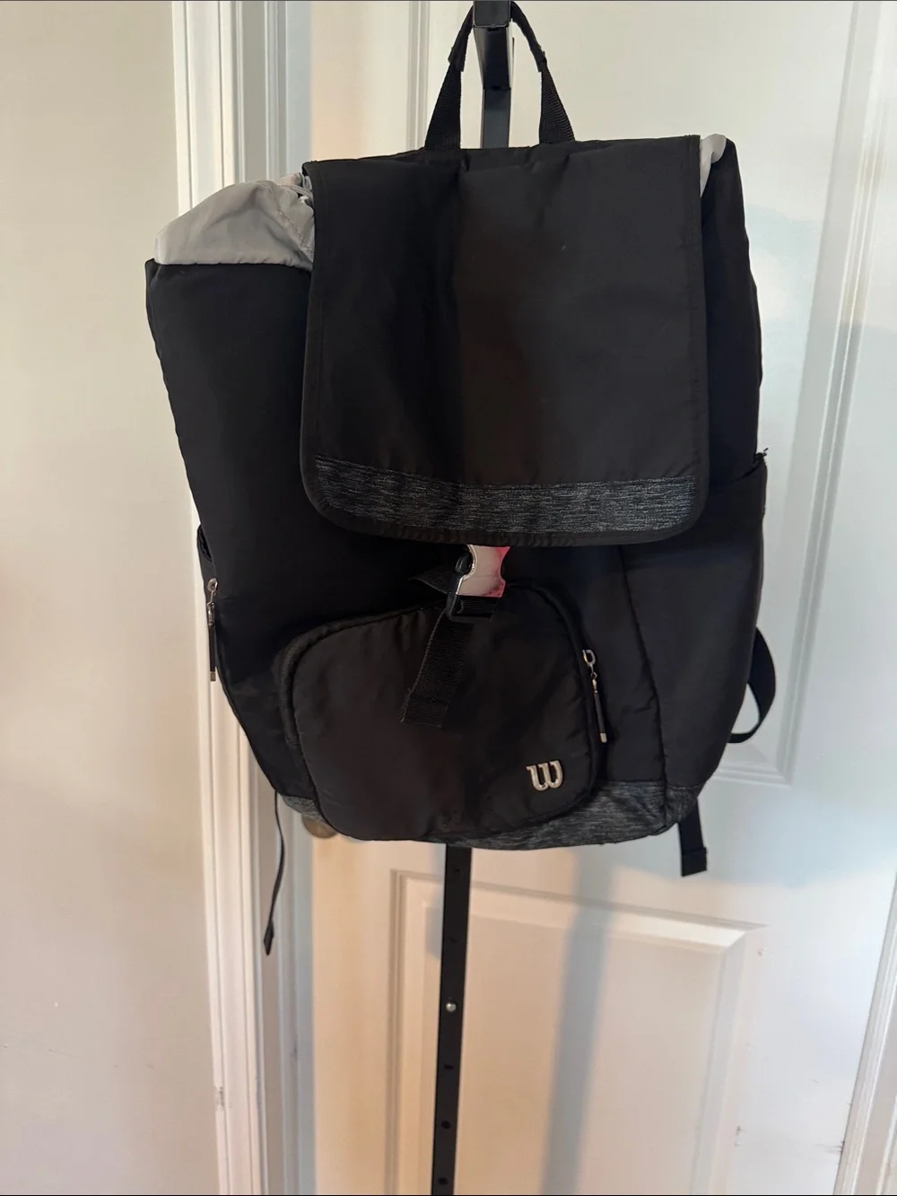 Wilson Black and Gray Men's Flap-Top Backpack